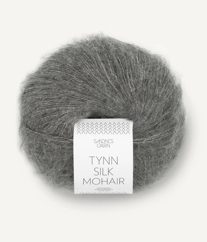 Sandnes Tynn Silk Mohair Mørk Gråmelert 1053