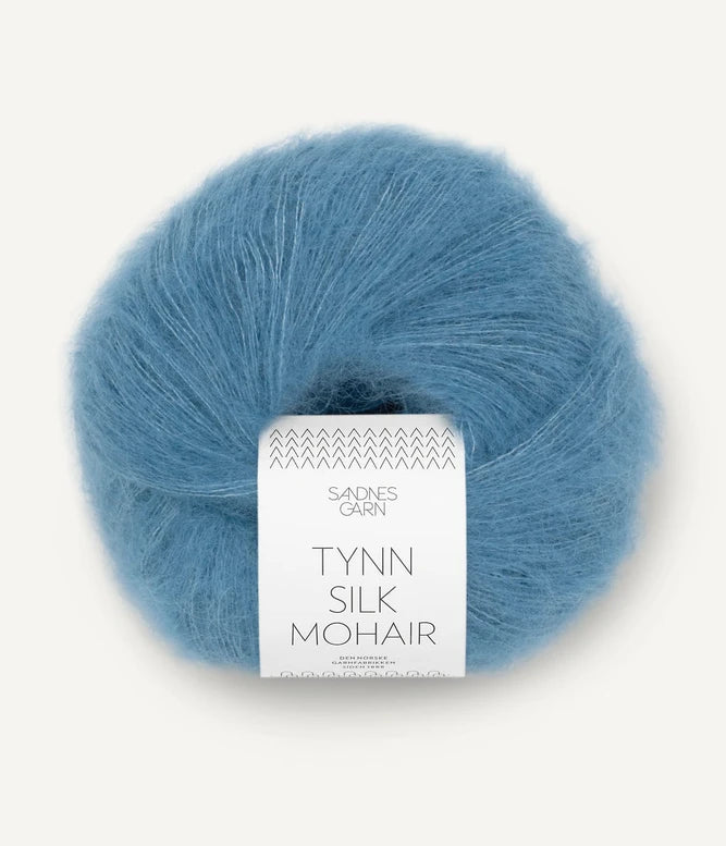 Sandnes Tynn Silk Mohair Mørk Himmelblå 6042
