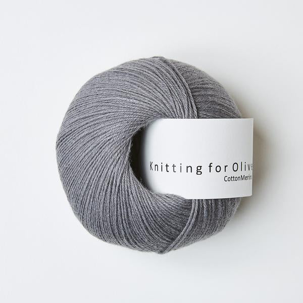 Knitting Olive Cottonmerino Aragrå – Garn Galore