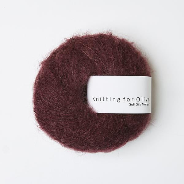 Knitting For Olive Soft Silk Mohair Bordeaux garn