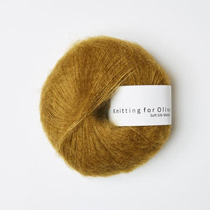 Knitting for Olive Soft Silk Mohair Mørk Sennep Ovenfra Garngalore.dk