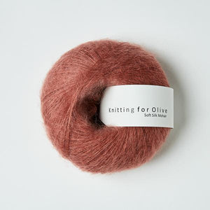 Knitting For Olive Soft Silk Mohair Blommerosa garn