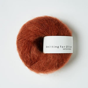 Knitting for Olive Soft Silk Mohair Rust ovenfra Garngalore.dk