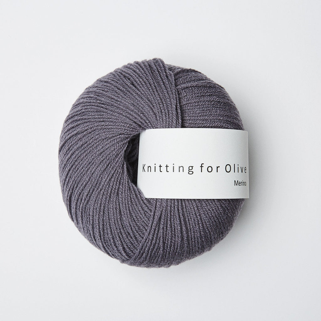 Knitting for Olive Merino Støvet Viol garn