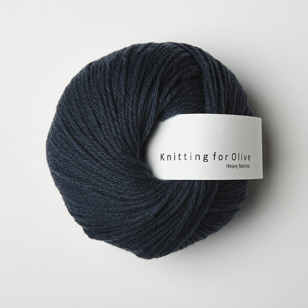 Knitting for Olive HEAVY Merino Dyb Petroleumsblå