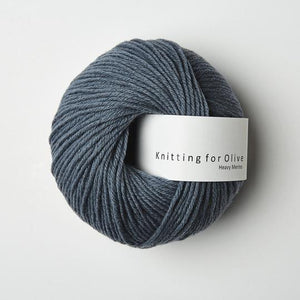 Knitting for Olive HEAVY Merino Støvet Petroleumsblå