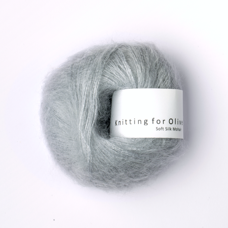 Knitting for Olive Soft Silk Mohair Pudderblå Garn