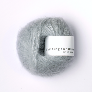 Knitting for Olive Soft Silk Mohair Pudderblå Garn
