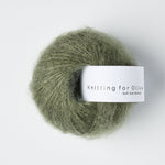 Knitting For Olive Soft Silk Mohair Støvet Søgrøn