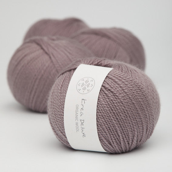Krea Deluxe Organic Wool 1 Støvet lavendel 44 garn