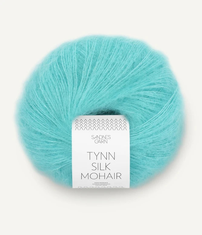Sandnes Tynn Silk Mohair Blå Turkis 7213