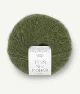 Sandnes Tynn Silk Mohair Olivengrønn 9062