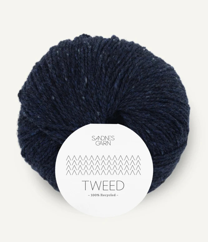 Sandnes Tweed Recycled Marineblå 5585