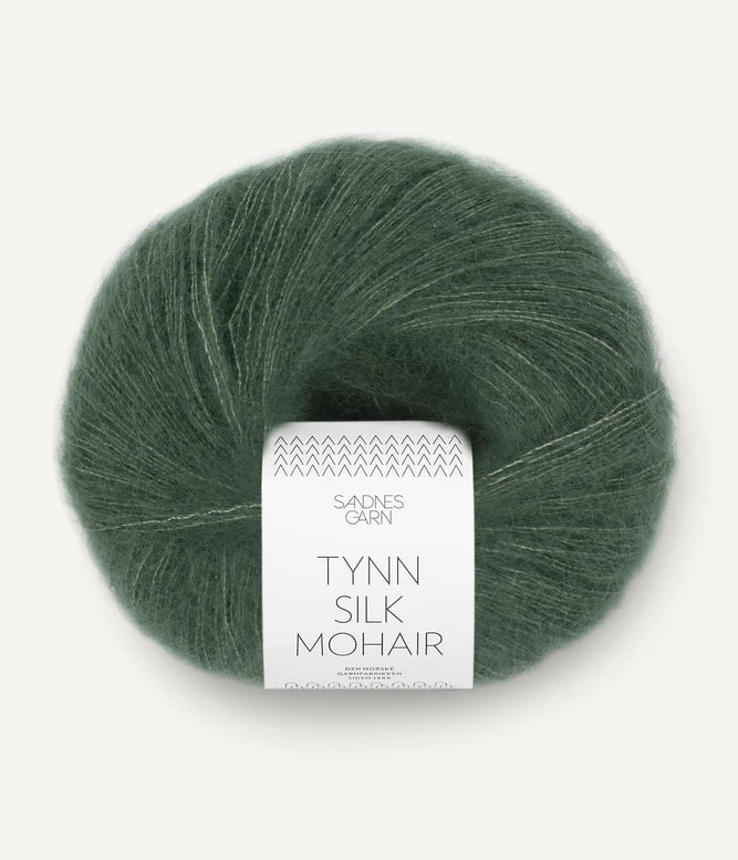 Sandnes Tynn Silk Mohair Dyp Skoggrønn 8581