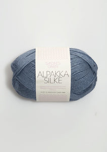 Sandnes Alpakka Silke Støvet Jeansblå 6052